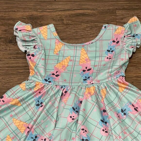 Dot Dot Smile Twirl Dress Mint Pink Blue Ice Cream Ghosts 12-24 Months - Picture 2 of 9